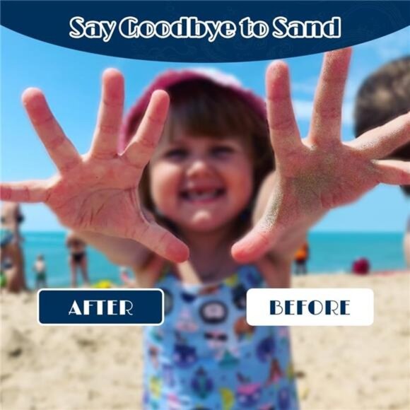4Packs Sand Remover for Beach for Adults & Kids-2Gray+2Blue-Talc-Free Sand - Picture 5 of 8
